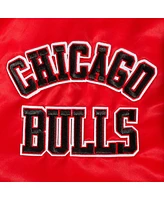 Pro Standard Men's Red Chicago Bulls Sublimated Satin Full-Snap Jacket