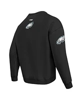 Pro Standard Men's Black Philadelphia Eagles Turn It Up Drop Shoulder Pullover Sweatshirt