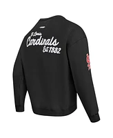 Pro Standard Men's Black St. Louis Cardinals Paint The City Dropped Shoulder Pullover Sweatshirt