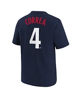 Nike Big Boys and Girls Carlos Correa Navy Minnesota Twins Player Name Number T-Shirt