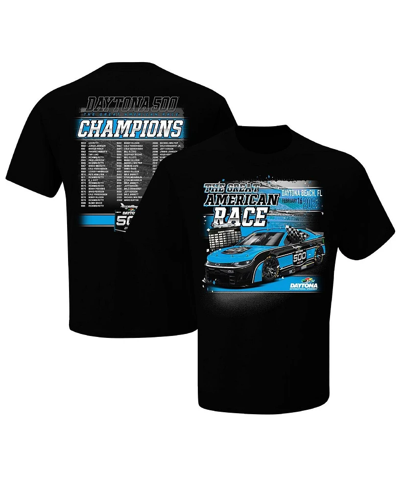 Checkered Flag Sports Men's Black Daytona International Speedway 2025 500 Champions T-Shirt