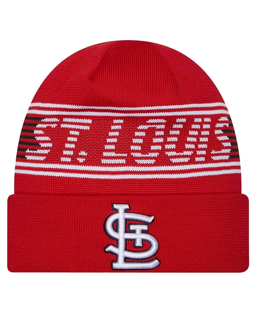 New Era Men's Red St. Louis Cardinals Authentic Collection Cuffed Knit Hat