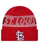 New Era Men's Red St. Louis Cardinals Authentic Collection Cuffed Knit Hat