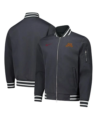 Nike Men's Anthracite Minnesota Golden Gophers Full-Zip Bomber Jacket