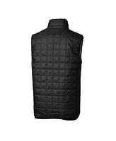 Cutter & Buck Men's Black Philadelphia Eagles Gridiron Classics Big Tall Rainier PrimaLoft Eco Insulated Full-Zip Puffer Vest