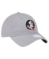 New Era Women's Gray Florida State Seminoles Logo 9TWENTY Adjustable Hat