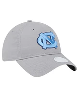 New Era Women's Gray North Carolina Tar Heels Logo 9TWENTY Adjustable Hat