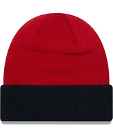 New Era Big Boys and Girls Red Ac Milan Wordmark Cuffed Knit Hat