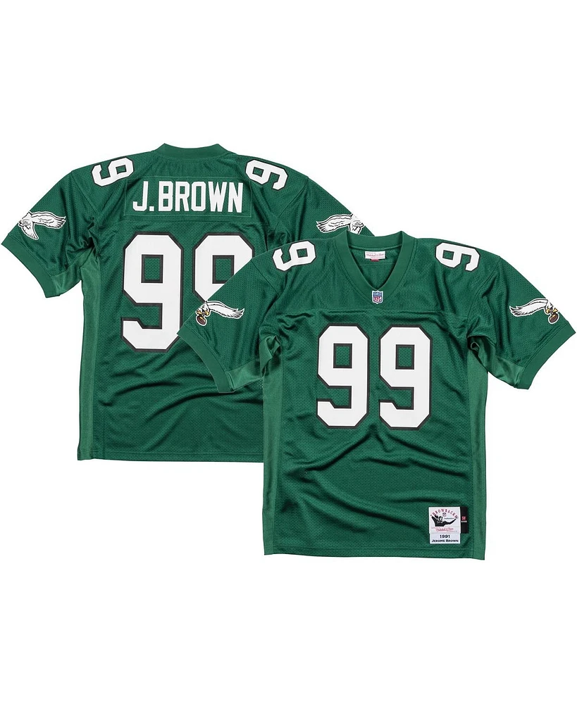 Mitchell & Ness Men's Jerome Brown Kelly Green Philadelphia Eagles 1991 Authentic Jersey