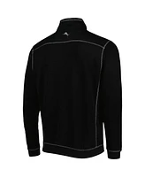 Tommy Bahama Men's Black Georgia Bulldogs Big Tall Tobago Bay Tri-Blend Quarter-Zip Sweatshirt