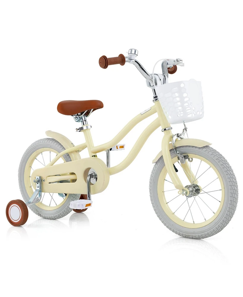 Kids Bike Adjustable with Training Wheels Ages 3-8 Years Olds