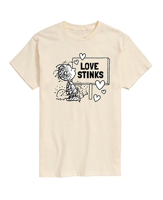 Airwaves Men's Peanuts Love Stink Short Sleeve T-Shirt