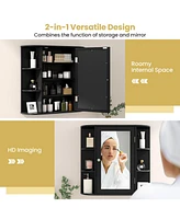 Multipurpose Mount Wall Surface Bathroom Storage Cabinet with Mirror