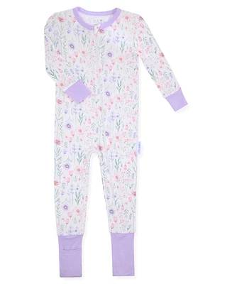 Max & Olivia Baby Girls Printed Coverall with Convertible Footie