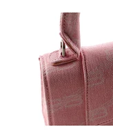 Pre-Owned Balenciaga Xs Hourglass Top Handle Bag Bb Monogram Denim