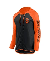 Fanatics Women's Black/Orange San Francisco Giants Script Sleeve Full-Zip Hoodie