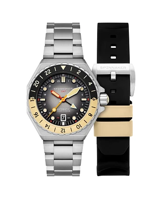 Spinnaker Men's Dumas Gmt Automatic Solid Stainless Steel Bracelet Watch
