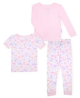 Max & Olivia Baby and Toddler Girls 3-Piece Bow Print Pajama Set