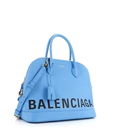 Pre-Owned Balenciaga Medium Logo Ville Bag Leather