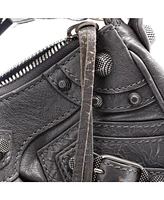 Pre-Owned Balenciaga Xs Le Cagole Giant Studs Shoulder Bag Leather