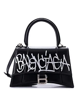 Pre-Owned Balenciaga Small Graffiti Hourglass Top Handle Bag Leather