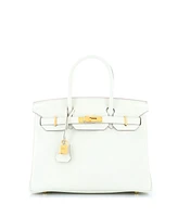 Pre-Owned Hermes Birkin 30 Handbag Light Togo with Gold Hardware