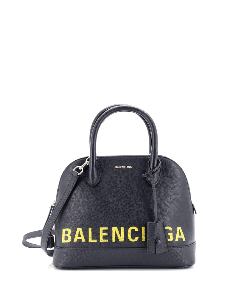 Pre-Owned Balenciaga Logo Ville Bag Leather