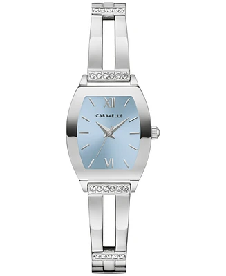 Caravelle Women's Crystal Accent Stainless Steel Expansion Bracelet Watch 22mm