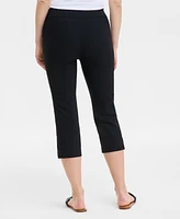 Jm Collection Petite Mid-Rise Lace-Trim Pull-On Capri, Exclusively at Macy's