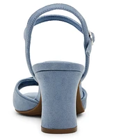 Anne Klein Women's Rosy Bow Block Heel Dress Sandals