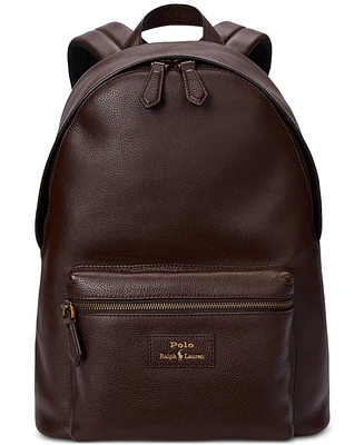 Polo Ralph Lauren Men's Pebbled Leather Backpack