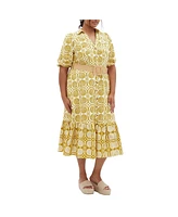 City Chic Plus Anna Seashell Dress