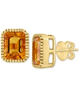 Effy Citrine Stud Earrings (5-5/8 ct. tw.) in 14k Gold-Plated Silver