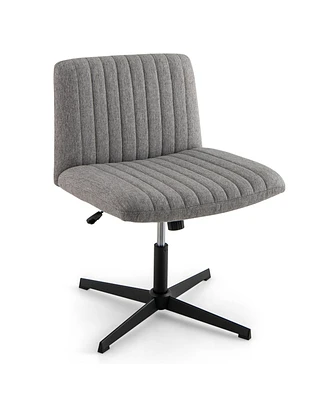 Criss Cross Legged Office Chair Ergonomic Mid Back Computer Desk