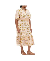 City Chic Plus Anna Tropics Dress