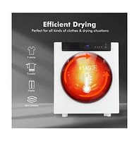 2.6 Cu.ft Compact Clothes Dryer with Touch Panel and 2 Modes