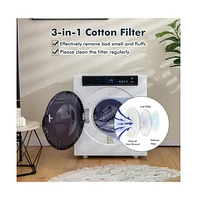 2.6 Cu.ft Compact Clothes Dryer with Touch Panel and 2 Modes