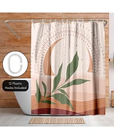 71x74 Boho Desert Shower Curtain - 100% Polyester - Water-Resistant Bath Curtain