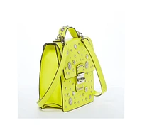 Susu Convertible Leather Backpack Purse Yellow Crossbody Bag Women's Handbag