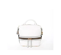 Susu The Ashley White Leather Backpack Purse