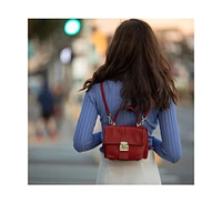 Susu The Linda Red Leather Backpack Purse