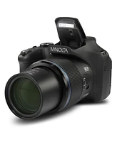 Minolta Minolta Pro Shot 20 Mega Pixel Hd Digital Camera with 67X Optical Zoom, Full 1080P Hd Video & 16GB Sd Card, Black