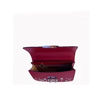 Susu The Hollywood Studded Leather Crossbody Bag Burgundy