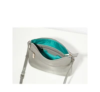 Susu Gray Leather Crossbody Bag