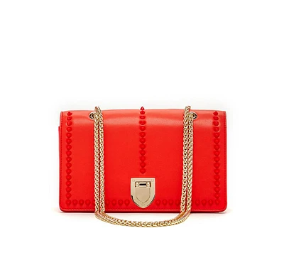 Susu The Josie Red Leather Purse with Chain