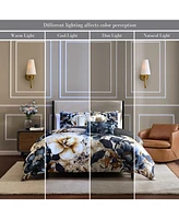 Bebejan English Manor Bedding 100% Cotton Sateen 5 Piece Queen Size Reversible Comforter Set