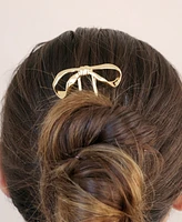 Ettika Bow Gold Tone Hair Pin