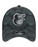 New Era Men's Black Baltimore Orioles 9FORTY A-Frame Trucker Adjustable Hat