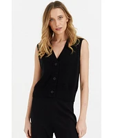 Chinti & Parker Wool and Cashmere Blend Knit V Neck Waistcoat