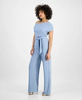 Guess Women's Rumi One-Shoulder Tie-Waist Jumpsuit